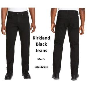 Kirkland Signature Men's Jeans Classic Black Casual Durable 5 Pocket Size 42x30